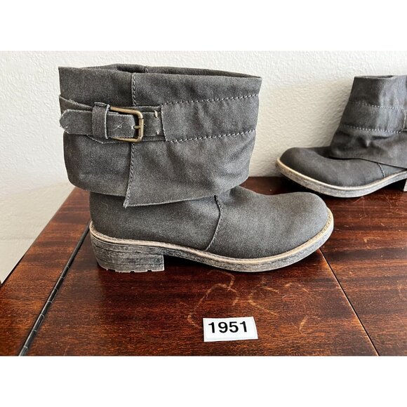 Rocket Dog Ankle Boots Women's 8.5M Gray Comfort Buckled Double-Strap Booties - Picture 2 of 8